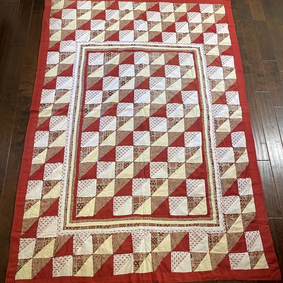 Handmade Patchwork Quilt 64” by 94” - Picture 5 of 9